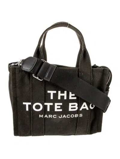 Pre-owned Marc Jacobs Canvas Shoulder Bag In Black