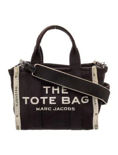 Pre-owned Marc Jacobs Canvas Shoulder Bag In Black