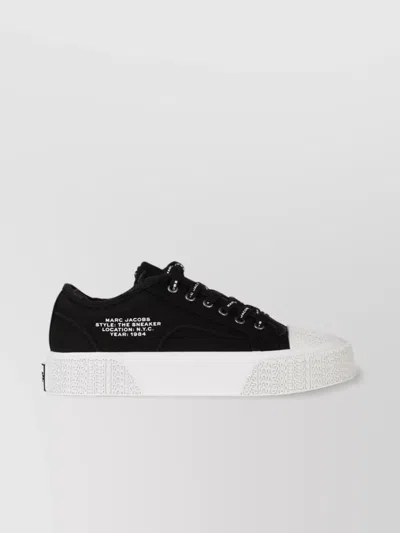 Marc Jacobs Canvas Sneakers Featuring Contrast Sole In Black