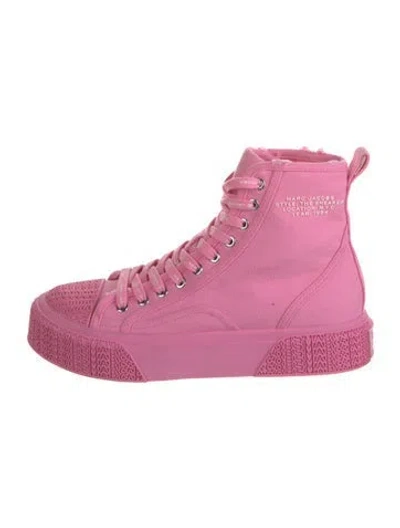 Pre-owned Marc Jacobs Canvas Sneakers In Pink
