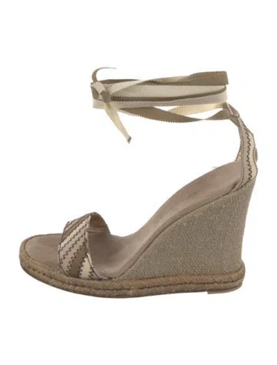 Pre-owned Marc Jacobs Canvas Striped Sandals In Blue