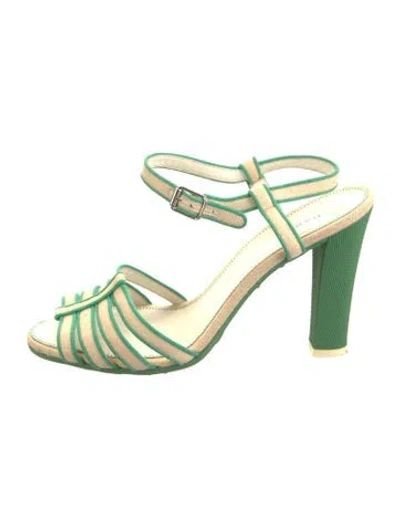 Pre-owned Marc Jacobs Canvas Striped Sandals In Neutral