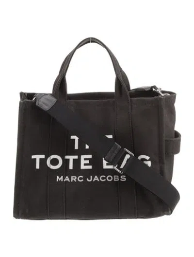 Pre-owned Marc Jacobs Canvas Top Handle Bag In Black