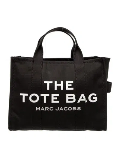 Pre-owned Marc Jacobs Canvas Top Handle Bag In Black