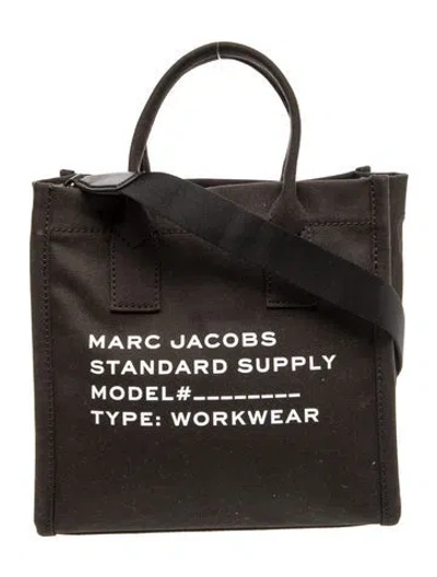 Pre-owned Marc Jacobs Canvas Top Handle Bag In Black