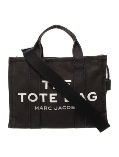 Pre-owned Marc Jacobs Canvas Top Handle Bag In Black