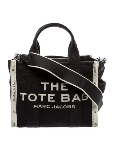 Pre-owned Marc Jacobs Canvas Top Handle Bag In Black