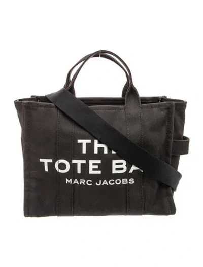 Pre-owned Marc Jacobs Canvas Top Handle Bag In Black