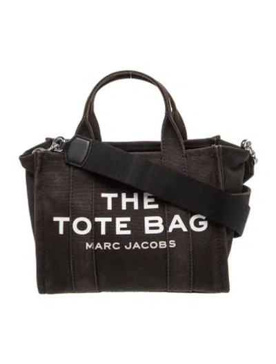 Pre-owned Marc Jacobs Canvas Top Handle Bag In Black