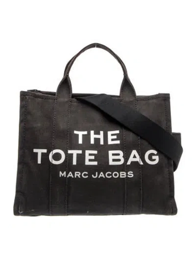 Pre-owned Marc Jacobs Canvas Top Handle Bag In Black