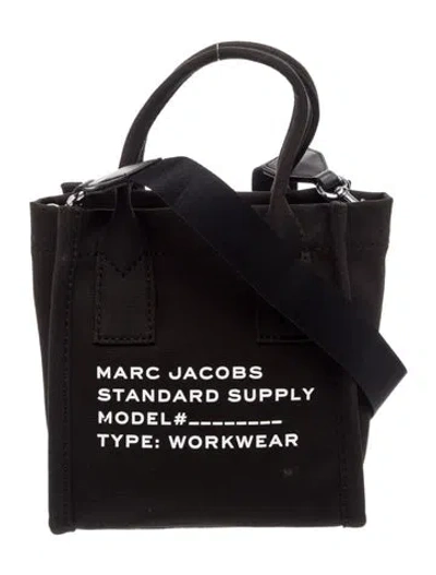 Pre-owned Marc Jacobs Canvas Top Handle Bag In Black