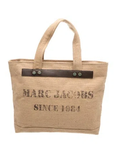 Pre-owned Marc Jacobs Canvas Tote In Neutral