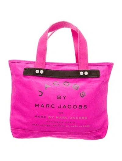 Pre-owned Marc Jacobs Canvas Tote In Pink