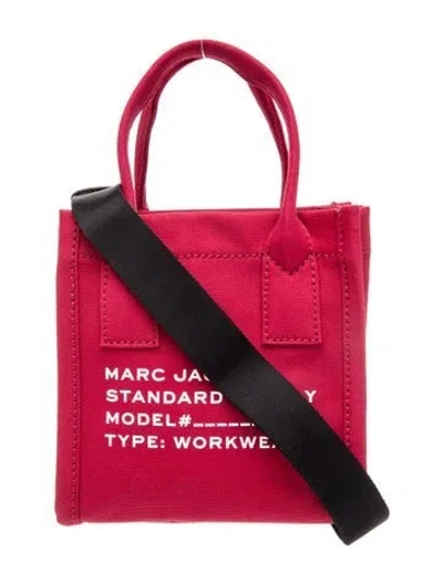 Pre-owned Marc Jacobs Canvas Tote W/ Tags In Red