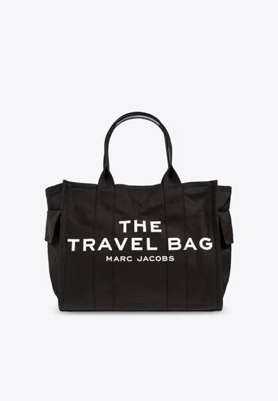 Marc Jacobs Canvas Travel Tote Bag In Black