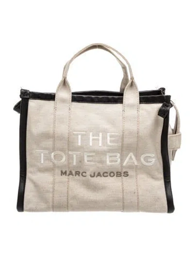 Pre-owned Marc Jacobs Canvas Weekender Bag In Neutral