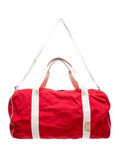 Pre-owned Marc Jacobs Canvas Weekender Bag In Red