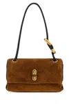 Marc Jacobs Caramel Suede The Quilted Mini Dual Shoulder Bag In Brown