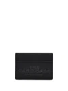 Marc Jacobs Black Card-holder With Embossed Logo In Leather Woman In Black