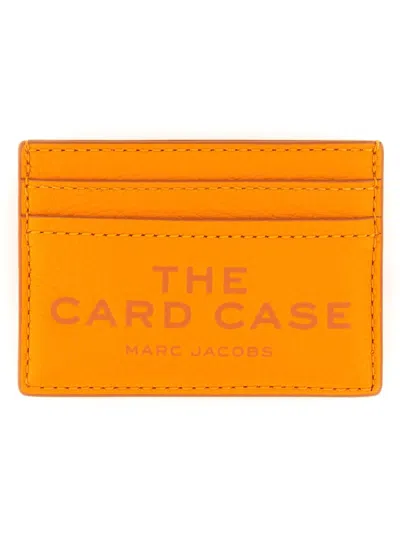 Marc Jacobs Card Holder With Logo In Orange