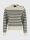 Marc Jacobs Striped Crew Neck Long Sleeve Sweater In Multi