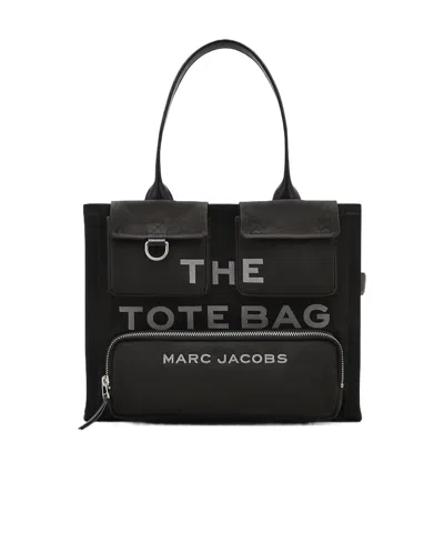Marc Jacobs Cargo Canvas Large Handbag In Black