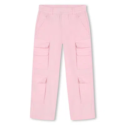 Marc Jacobs Kids' Logo-patch Cargo Trousers In Pink