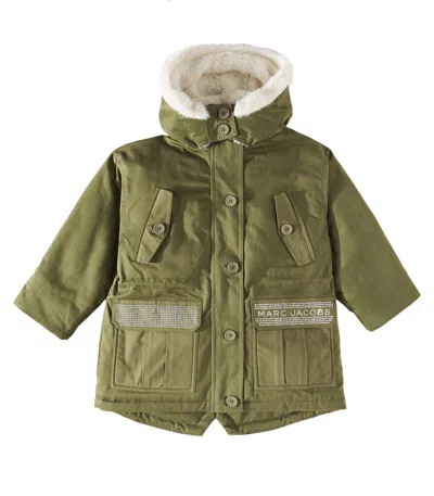 Marc Jacobs Kids' Cargo Couture Embellished Parka In Winter Moss