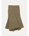 Marc Jacobs Cargo Midi Skirt In Brown