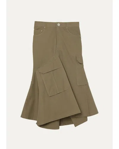 Marc Jacobs Cargo Midi Skirt In Brown