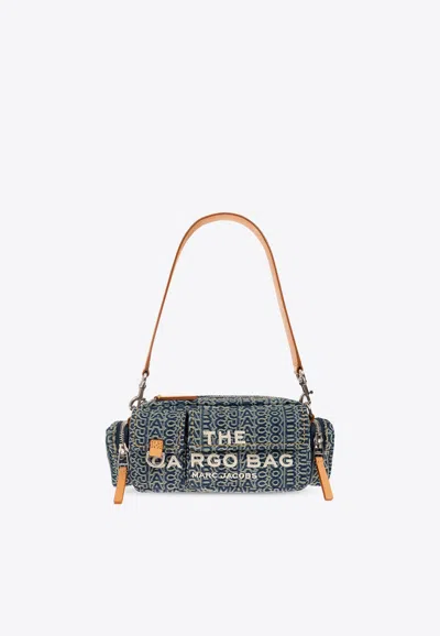 Marc Jacobs Cargo Monogram Denim Shoulder Bag In Blue