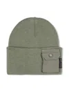 Marc Jacobs Cargo-pocket Ribbed-knit Beanie In Green