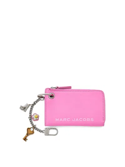 Marc Jacobs The Top Zip Charm Wallet In Nude