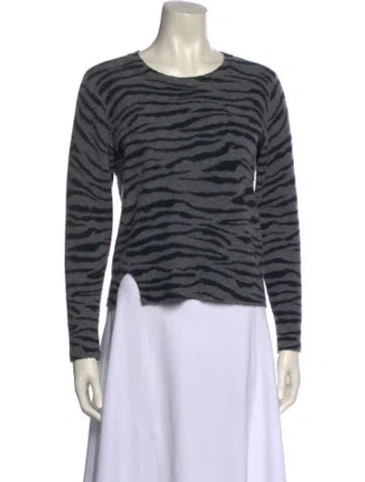 Pre-owned Marc Jacobs Cashmere Animal Print Sweater In Gray