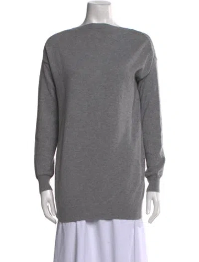 Pre-owned Marc Jacobs Cashmere Bateau Neckline Sweater In Gray
