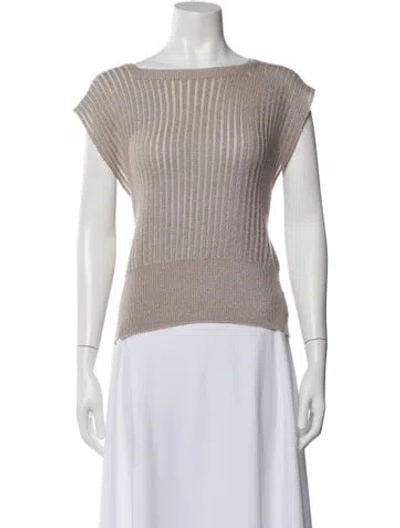 Pre-owned Marc Jacobs Cashmere Bateau Neckline Sweater In Neutral