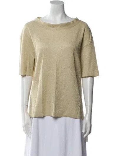 Pre-owned Marc Jacobs Cashmere Bateau Neckline T-shirt In Neutral
