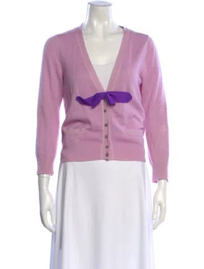 Pre-owned Marc Jacobs Cashmere Colorblock Pattern Sweater In Purple
