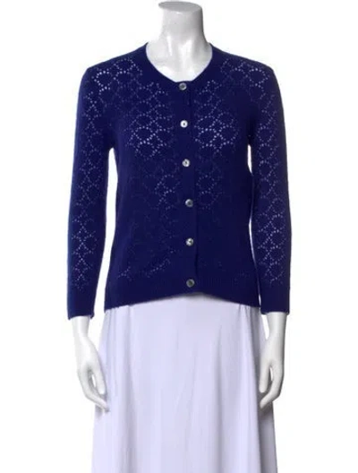 Pre-owned Marc Jacobs Cashmere Crew Neck Sweater In Blue