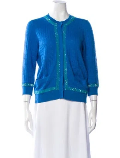 Pre-owned Marc Jacobs Cashmere Crew Neck Sweater In Blue