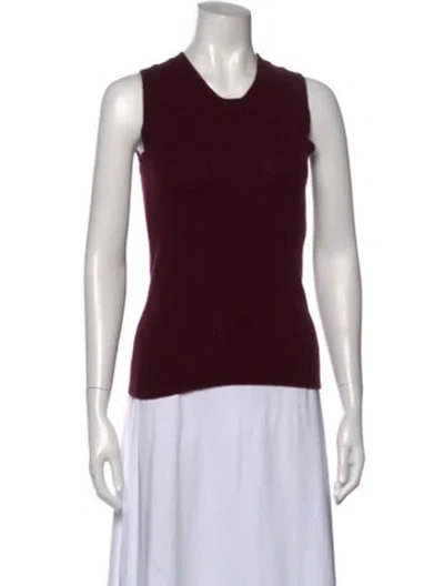 Pre-owned Marc Jacobs Cashmere Crew Neck Top In Burgundy