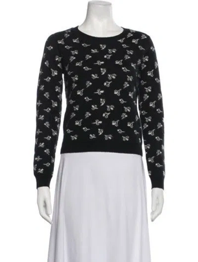 Pre-owned Marc Jacobs Cashmere Graphic Print Sweater In Blue