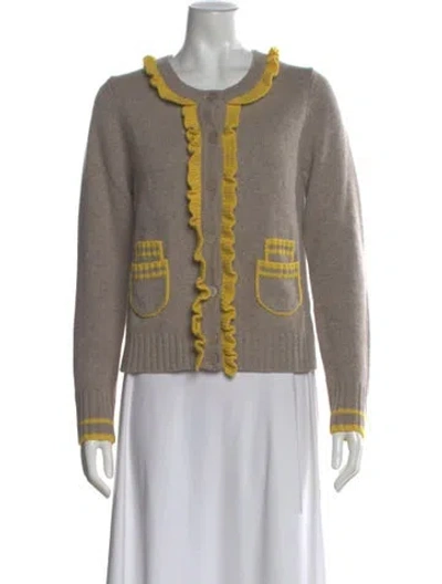 Pre-owned Marc Jacobs Cashmere Graphic Print Sweater In Neutral