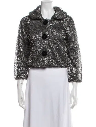 Pre-owned Marc Jacobs Cashmere Lace Pattern Jacket In Multicolor