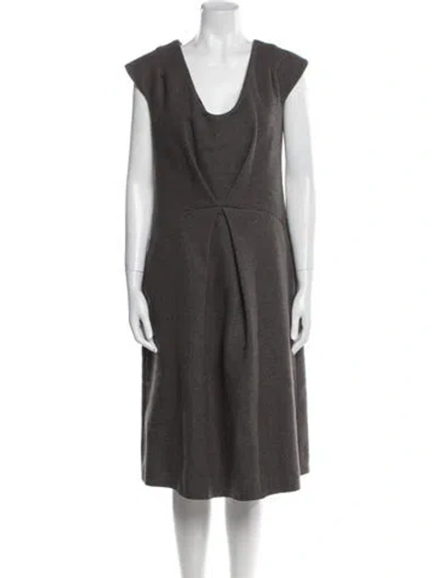Pre-owned Marc Jacobs Cashmere Midi Length Dress In Gray