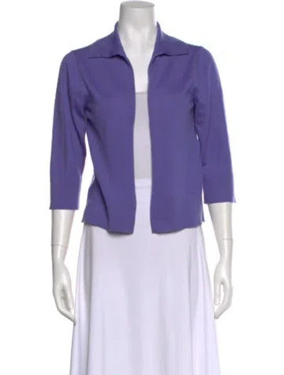 Pre-owned Marc Jacobs Cashmere Open Front Sweater In Purple