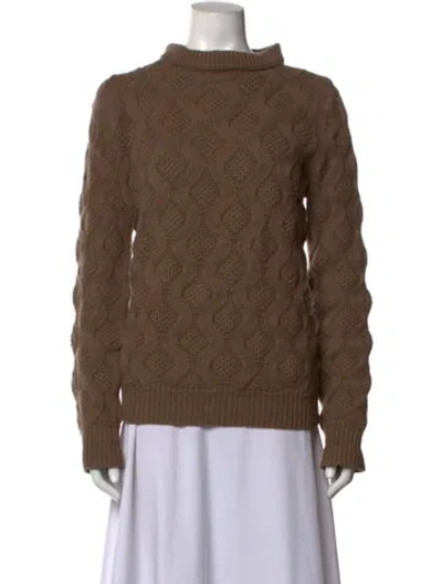 Pre-owned Marc Jacobs Cashmere Patterned Sweater In Brown