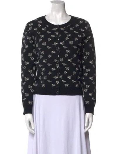 Pre-owned Marc Jacobs Cashmere Printed Sweater In Black