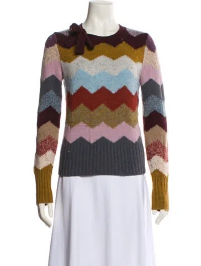 Pre-owned Marc Jacobs Cashmere Printed Sweater In Blue