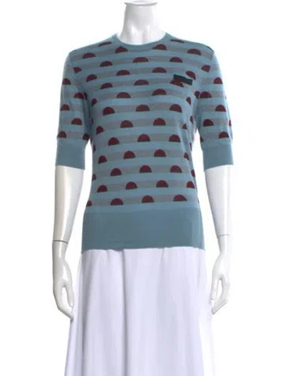 Pre-owned Marc Jacobs Cashmere Printed Sweater In Blue